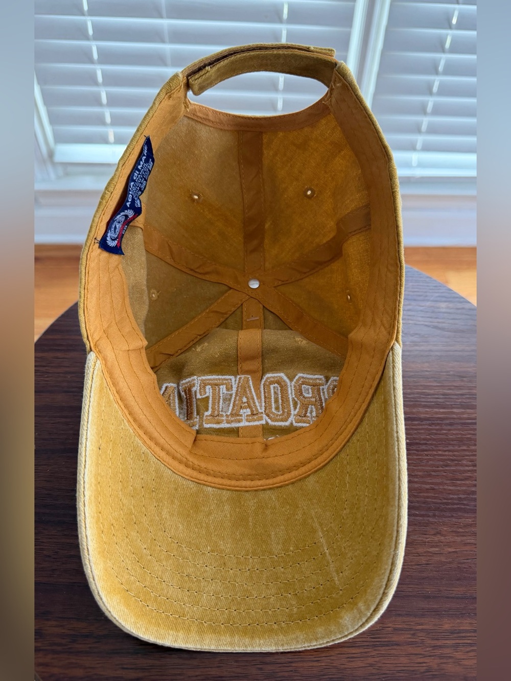 Croatia EST.1991 Embroidered Baseball Cap - Mustard Yellow - Picture 4 of 5